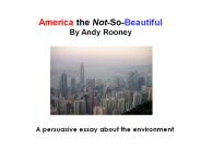America the Not-So-Beautiful
