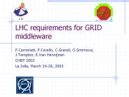 LHC requirements for GRID middleware