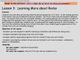 Lesson 3: Learning More about Rocks PowerPoint PPT Presentation
