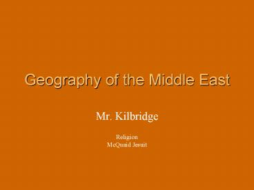 Geography of the Middle East