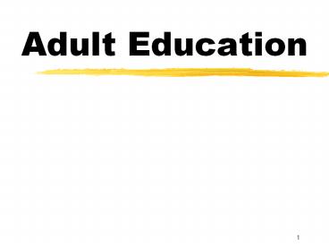 Adult Education