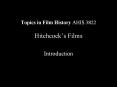 Topics in Film History AHIS 3822 Hitchcock PowerPoint PPT Presentation