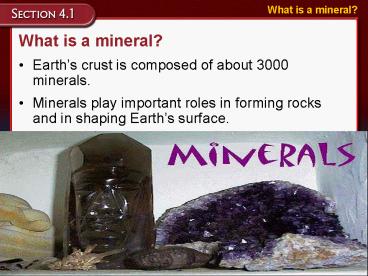What is a mineral?