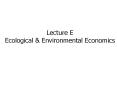 Lecture E Ecological PowerPoint PPT Presentation