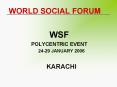 WORLD SOCIAL FORUM PowerPoint PPT Presentation