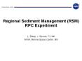 Regional Sediment Management (RSM) RPC Experiment PowerPoint PPT Presentation