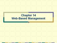 Chapter 14 Web-Based Management