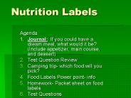 Nutrition Labels