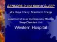 SENSORS in the field of SLEEP PowerPoint PPT Presentation
