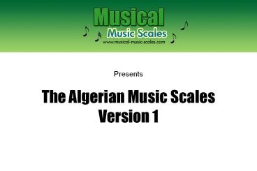 Music Scales | 12 Charts of The Algerian Music Scales
