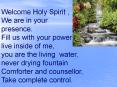 Welcome Holy Spirit , PowerPoint PPT Presentation