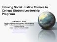 Infusing Social Justice Themes in College Student Leadership Programs PowerPoint PPT Presentation