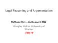 Legal Reasoning and Argumentation PowerPoint PPT Presentation