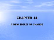 A NEW SPIRIT OF CHANGE