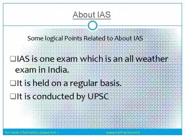 Get Support for study About IAS Exam