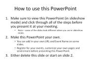 How to use this PowerPoint