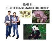 BAB II KLASIFIKASI MAKHLUK HIDUP
