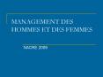 MANAGEMENT DES HOMMES ET DES FEMMES PowerPoint PPT Presentation