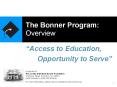 The Bonner Program: Overview PowerPoint PPT Presentation