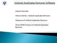 Outlook duplicate remover software