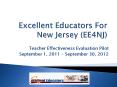 Excellent Educators For New Jersey (EE4NJ) PowerPoint PPT Presentation