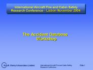 International Aircraft Fire and Cabin Safety Research Conference 