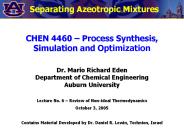Separating Azeotropic Mixtures