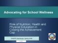 Advocating for School Wellness PowerPoint PPT Presentation