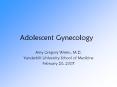 Adolescent Gynecology PowerPoint PPT Presentation