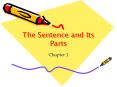 The Sentence and Its Parts PowerPoint PPT Presentation