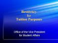 Residency for Tuition Purposes PowerPoint PPT Presentation