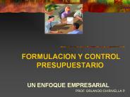 FORMULACION Y CONTROL PRESUPUESTARIO