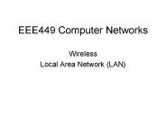 EEE449 Computer Networks
