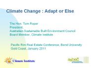 Climate Change : Adapt or Else