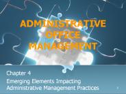 ADMINISTRATIVE OFFICE MANAGEMENT