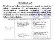 EXISTENCIAS