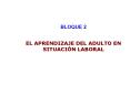 BLOQUE 2  EL APRENDIZAJE DEL ADULTO EN SITUACI PowerPoint PPT Presentation