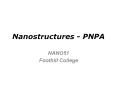Nanostructures - PNPA PowerPoint PPT Presentation