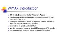 WiMAX Introduction