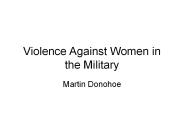 Violence Against Women in the Military