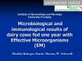 Institute of Bacteriology and Mycology University of Leipzig  Microbiological and immunological results of dairy cows fed one year with Effective Microorganisms (EM) PowerPoint PPT Presentation