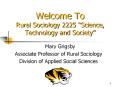Welcome To Rural Sociology 2225  PowerPoint PPT Presentation