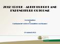2012/13 PRE - AUDIT BUDGET AND EXPENDITURE OUTCOME PowerPoint PPT Presentation