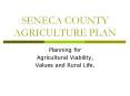 SENECA COUNTY AGRICULTURE PLAN PowerPoint PPT Presentation