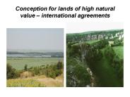 Conception for lands of high natural value 