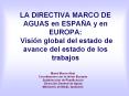 LA DIRECTIVA MARCO DE AGUAS en ESPA PowerPoint PPT Presentation