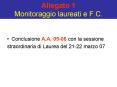 Allegato 1 Monitoraggio laureati e F.C. PowerPoint PPT Presentation