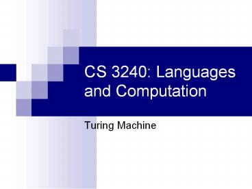 CS 3240: Languages and Computation