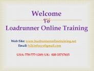 Loadrunner Online Training - 100% Placement Assistance in Atlanta