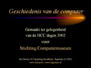 Geschiedenis van de computer